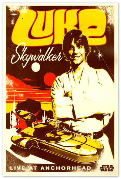Star Wars Poster - Luke Skywalker Live at Anchorhead - Movie Concert Posters