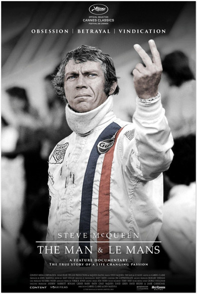 Steve McQueen - The Man and Le Mans - Vintage Racing Auto Movie Poster