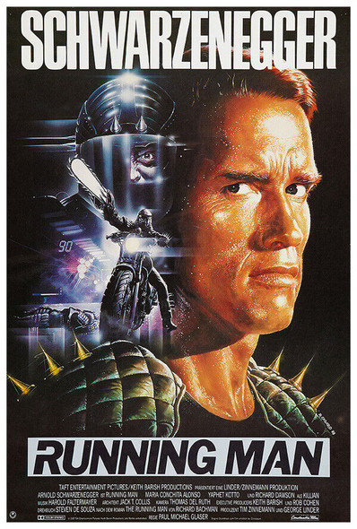 The Running Man - Movie Poster - Arnold Schwarzenegger - US Version #2