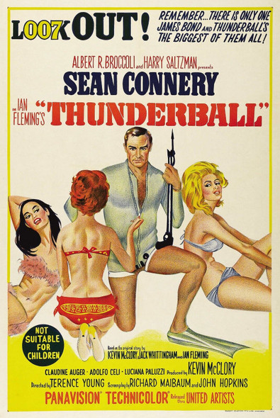 Thunderball - James Bond 007 Movie Poster - Sean Connery - Australian Version