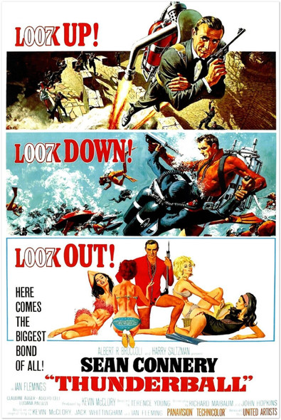 Thunderball - James Bond 007 Movie Poster - Sean Connery - US Version #1