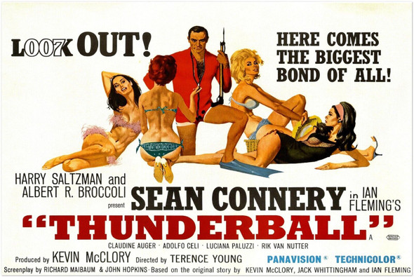 Thunderball - James Bond 007 Movie Poster - Sean Connery - US Version #2