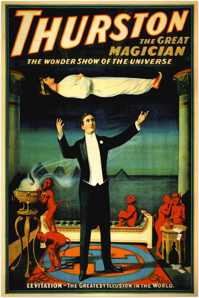 Vintage Magician Poster – Thurston #7 – Magic themed Wall Art Print