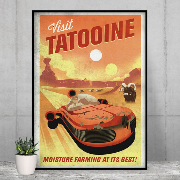 Visit Tatooine - Moisture Farming at its Best - Star Wars Poster