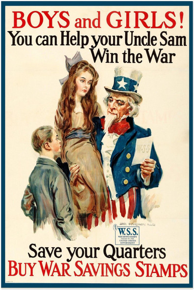 War Savings Stamps - WW2 Vintage Poster - World War 2 Poster