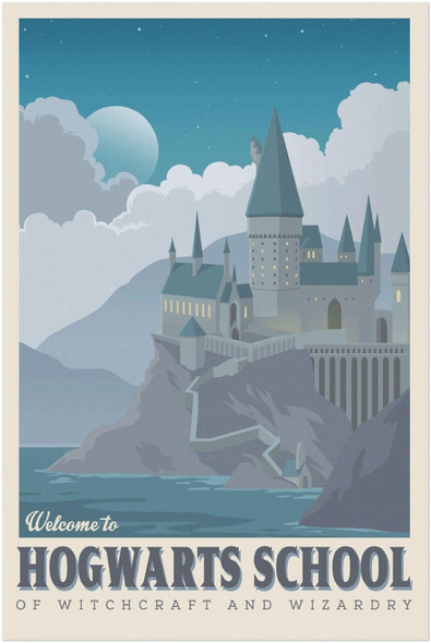 Welcome to Hogwarts School - Travel Print - Harry Potter Poster
