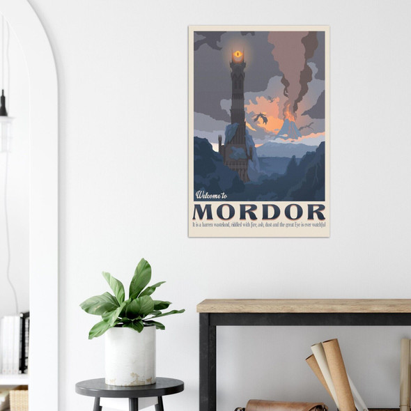 Welcome to Mordor - Lord of the Rings Travel Poster