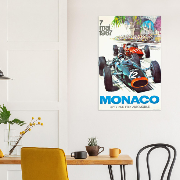 Monaco Grand Prix 1967 - Vintage Auto Racing Poster