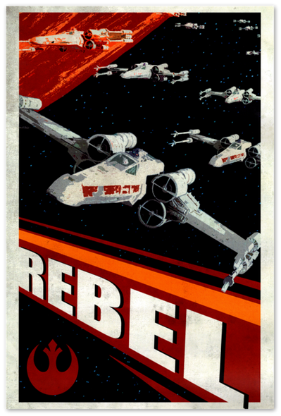 Star Wars Poster - X-Wing Rebel - Movie Posters
