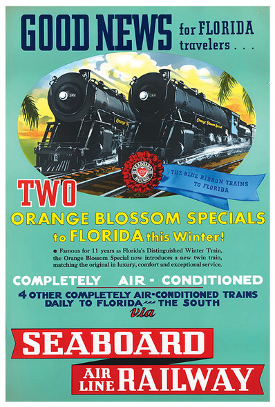 Seaboard - Airline Railway - Vintage Travel Poster
