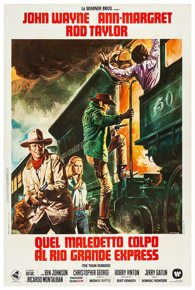 The Train Robbers - Italian - Movie Poster