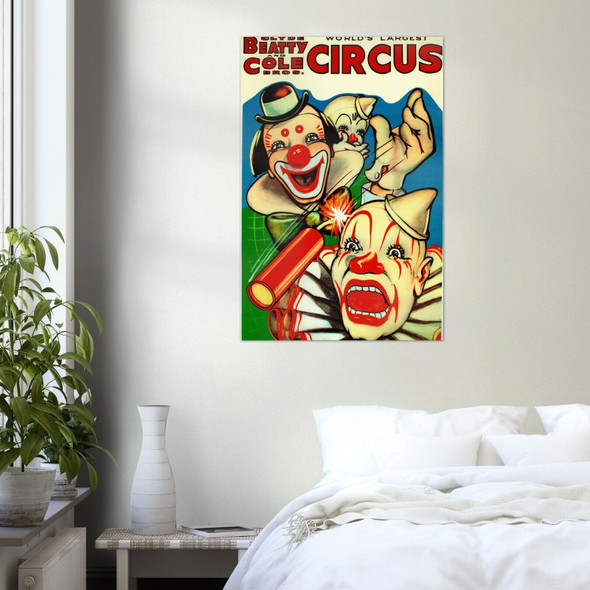Circus, Clown, Carnivals Clyde, Beatty and Cole Circus Poster Vintage #1