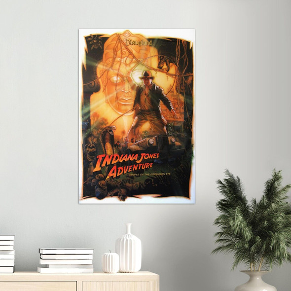 Disney Attraction Poster -  Indiana Jones Adventure - Disneyland Vintage Poster