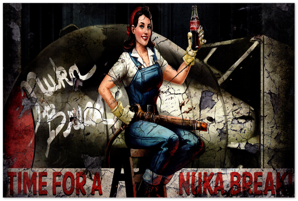 Fallout Poster Nuka Cola Nuka Break Pin Up Video Game Poster Gaming