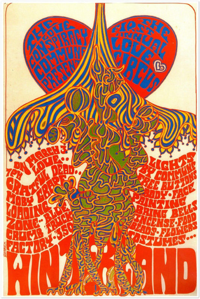 Grateful Dead - Love Circus - Winterland 1967 - Vintage Concert Poster