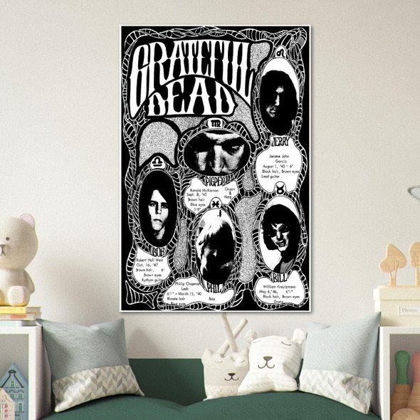 Grateful Dead - Members Poster - Music Print, Rock Wall Art
