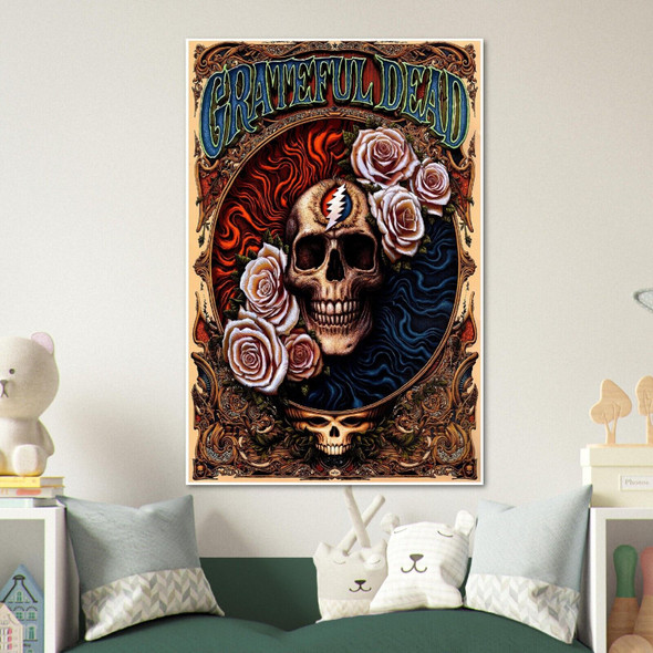 Grateful Dead - Skull and Roses Poster
