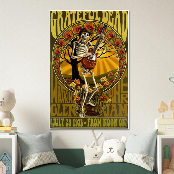 Grateful Dead - Watkins Glen 1973 Concert Poster - Music Print, Rock Wall Art