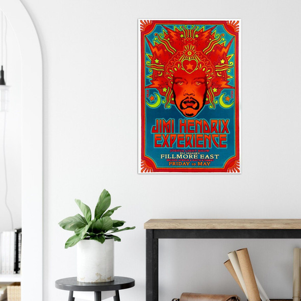 Jimmy Hendrix Concert Poster - Fillmore East #2 - Music Print, Rock Wall Art