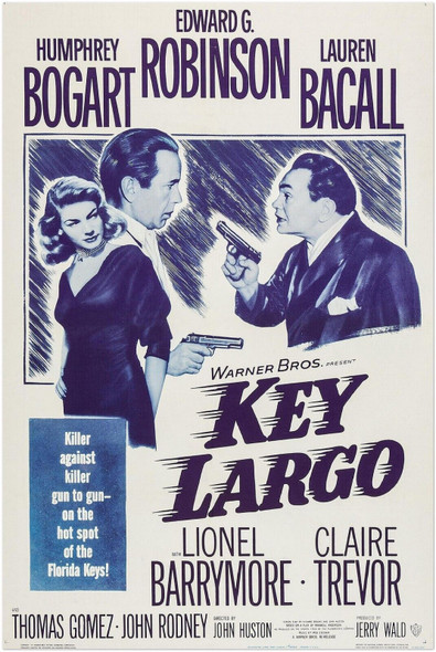 Key Largo - Vintage Movie Poster - Humphrey Bogart - Film Noir #2
