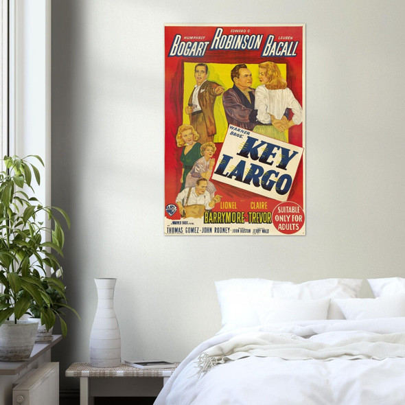 Key Largo - Vintage Movie Poster - Humphrey Bogart - Film Noir #3