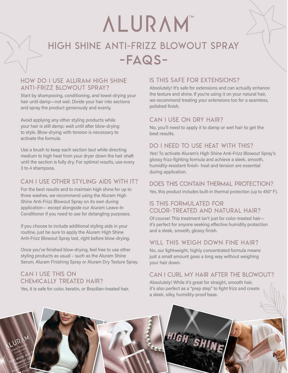 Aluram High Shine Blowout Spray 8 oz