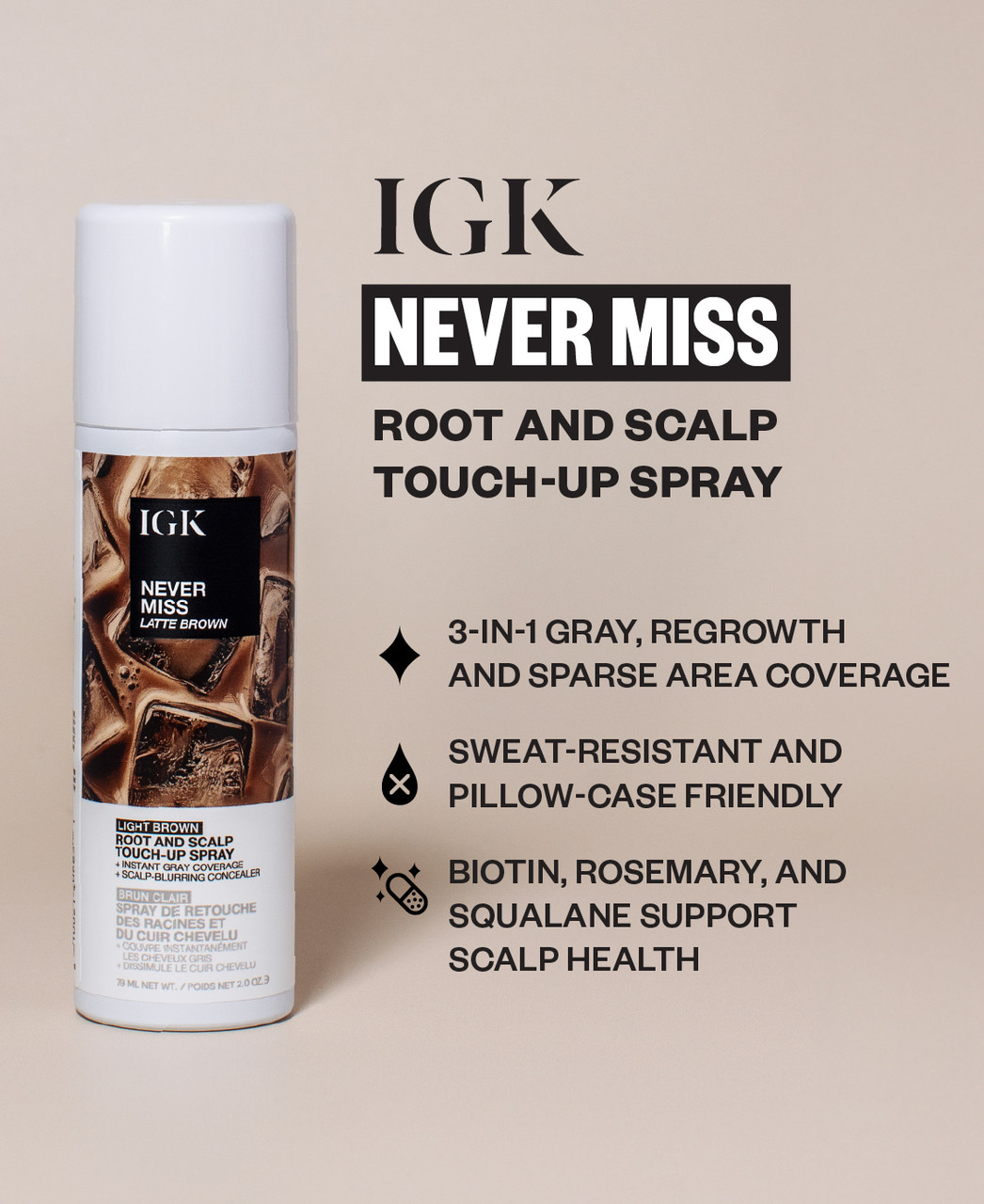 IGK Never Miss Root-Scalp Spray Auburn