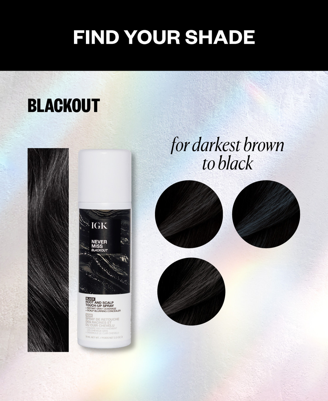 IGK Never Miss Root-Scalp Spray Black