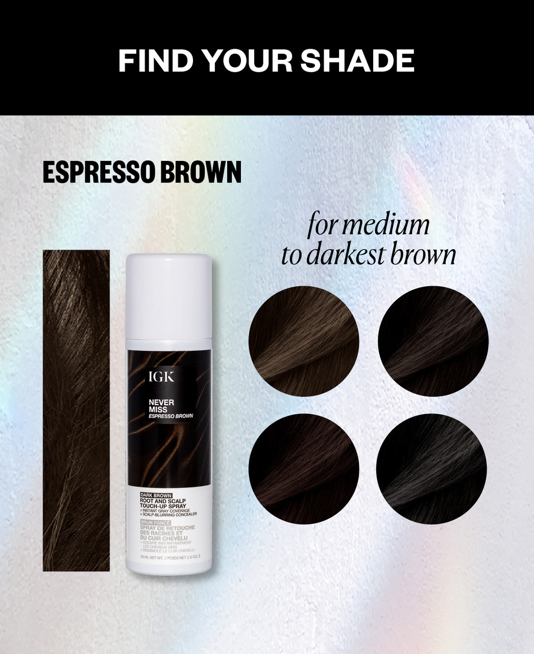 IGK Never Miss Root-Scalp Spray Dark Brown