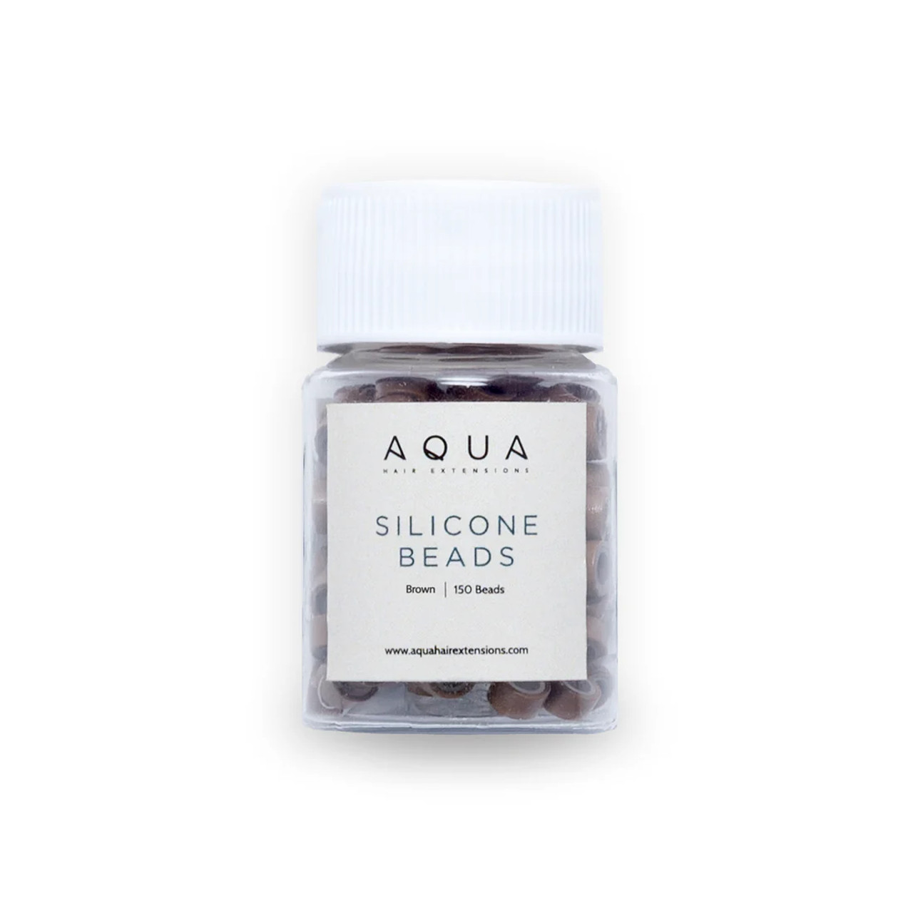 AQUA BROWN SILICONE BEADS 150ct