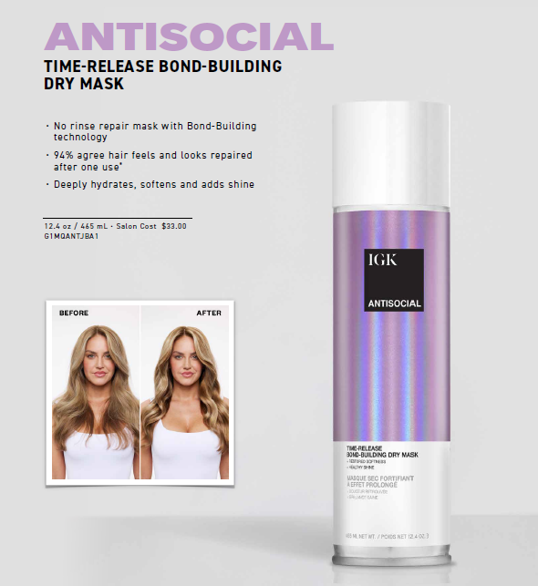 IGK ANTISOCIAL DRY HAIR MASK JUMBO 12oz