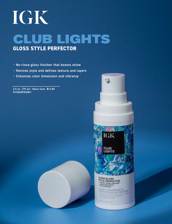IGK CLUB LIGHTS GLOSS PERFECTOR 2.5 OZ