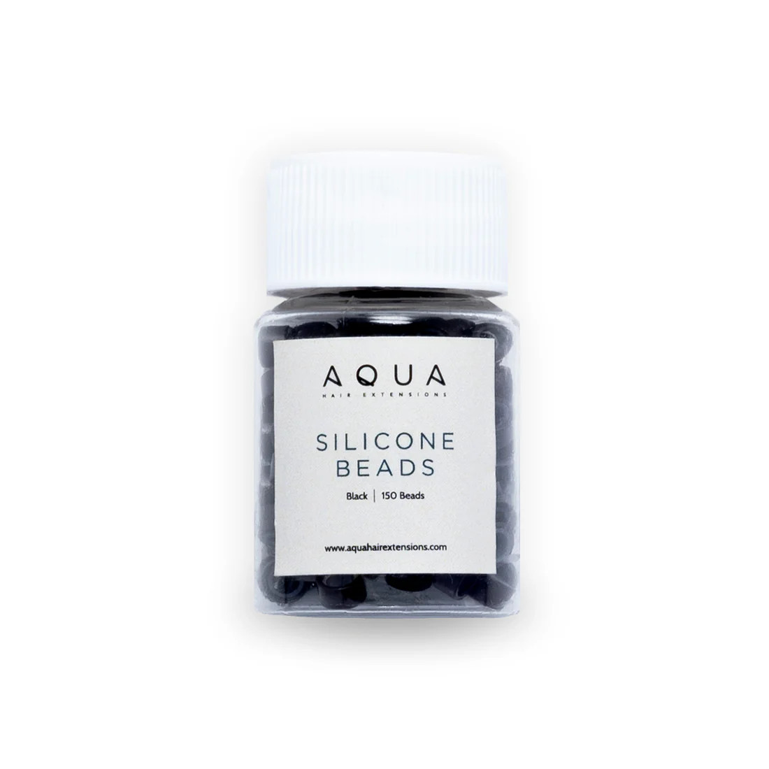 AQUA 3MM BLACK SILICONE BEADS 300ct