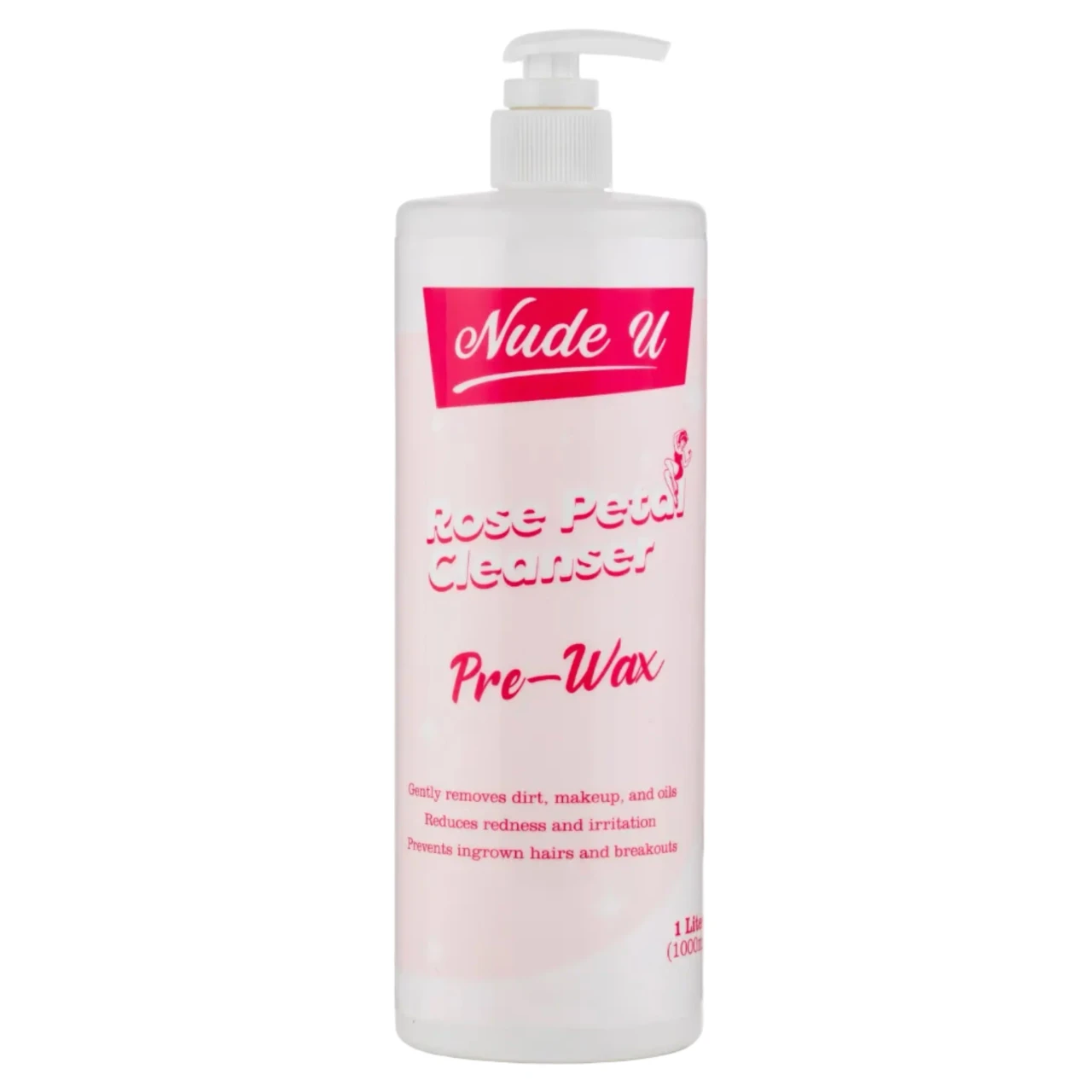 Nude U Rose Petal Pre-Wax Cleanser Liter
