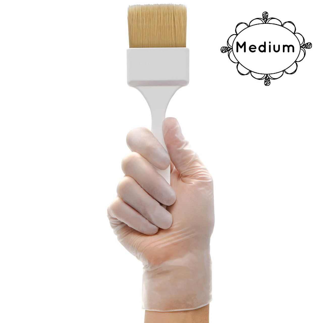 Product Club Clear Vinyl Gloves W/Powder 100ct-MEDIUM