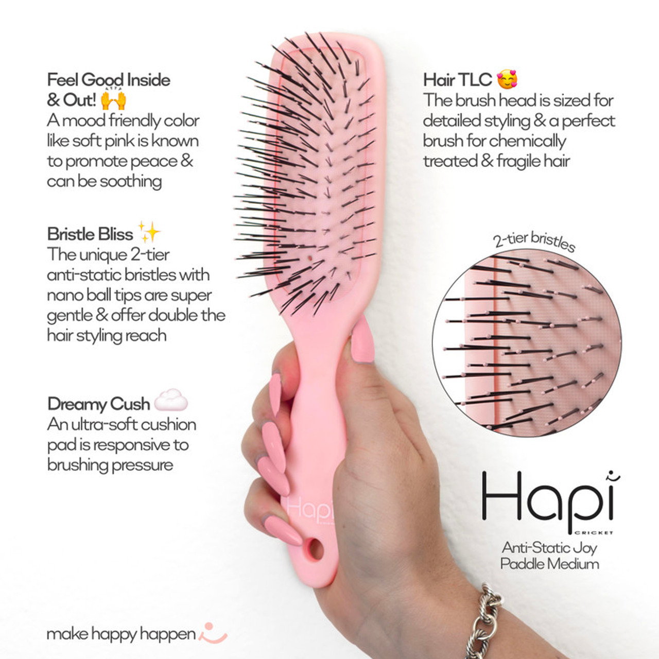 Cricket Hapi Anti-Static Joy Paddle Medium