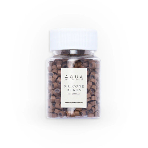 AQUA BROWN SILICONE BEADS 500ct