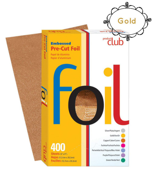 Product Club 5x8 Pre Cut Embossed Foil 400ct-GOLD