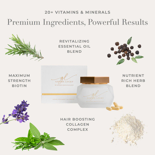 Goldie Locks Hair Supplements Jar+Hair Supplements