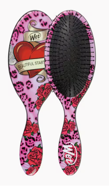 JD PINK LEOPARD HEART TATTOO WET BRUSH