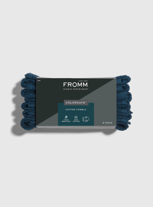 FROMM Navy 6PK ColorSafe Towels