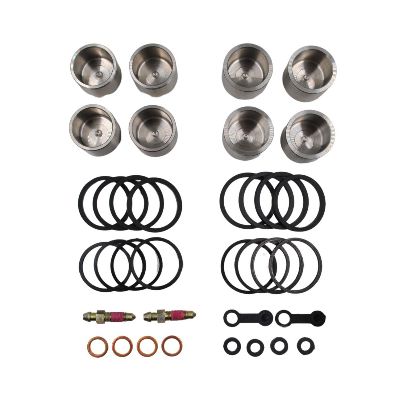 Suzuki GSX-R750 1988-1993 stainless pistons & Seal set (Nissin 4 pot x2)