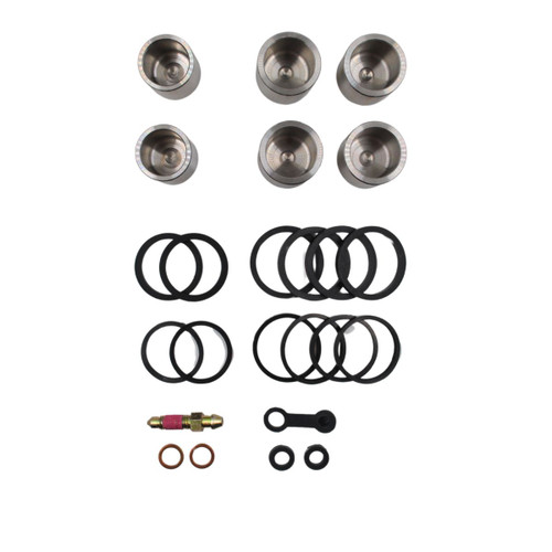 Kawasaki ZX-7R Ninja, ZX7R Ninja Stainless Steel Caliper Piston & Seals Set (Tokico 6 Pot)