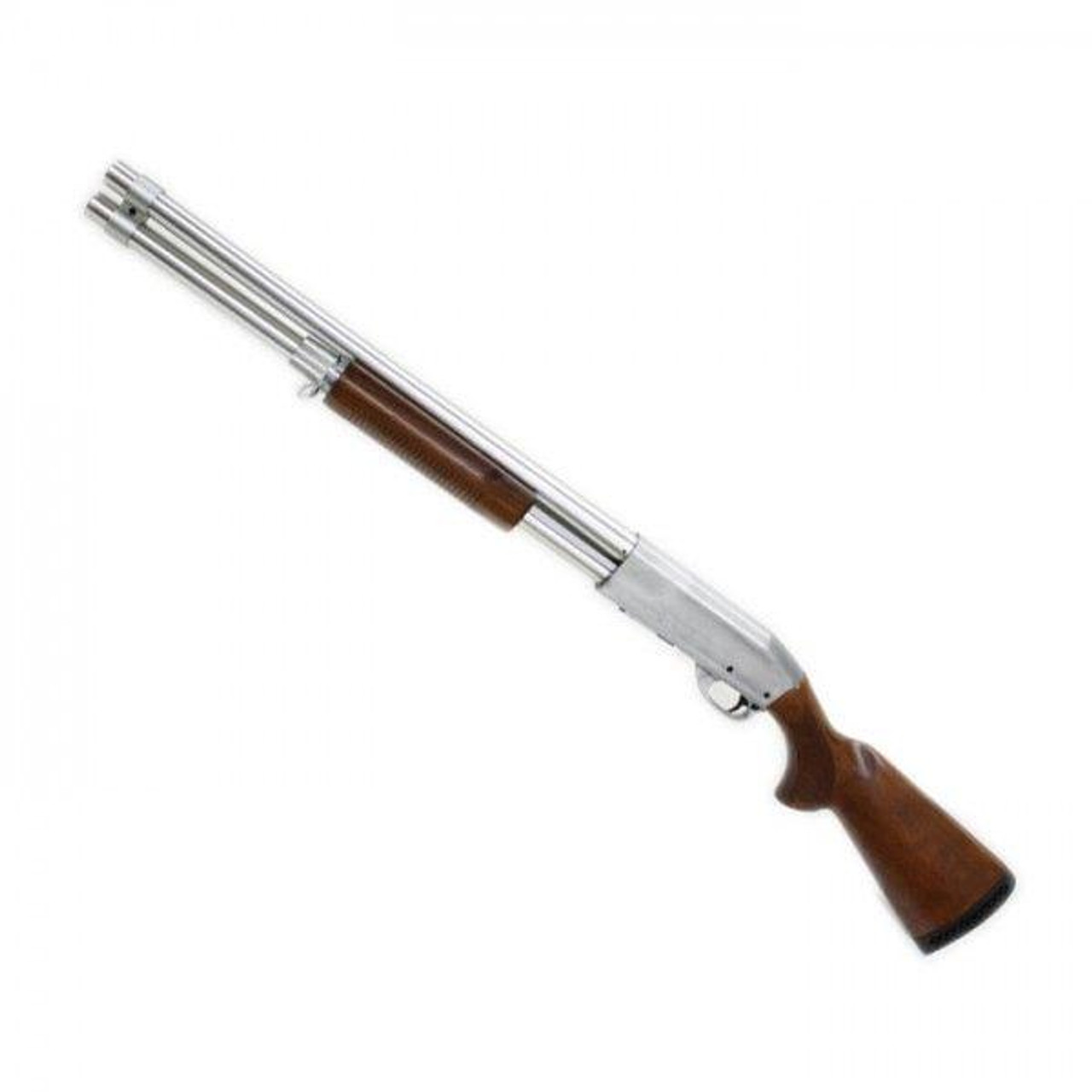 S T M870 Spring Shotgun Silver Limited Edition AGL Airsoft