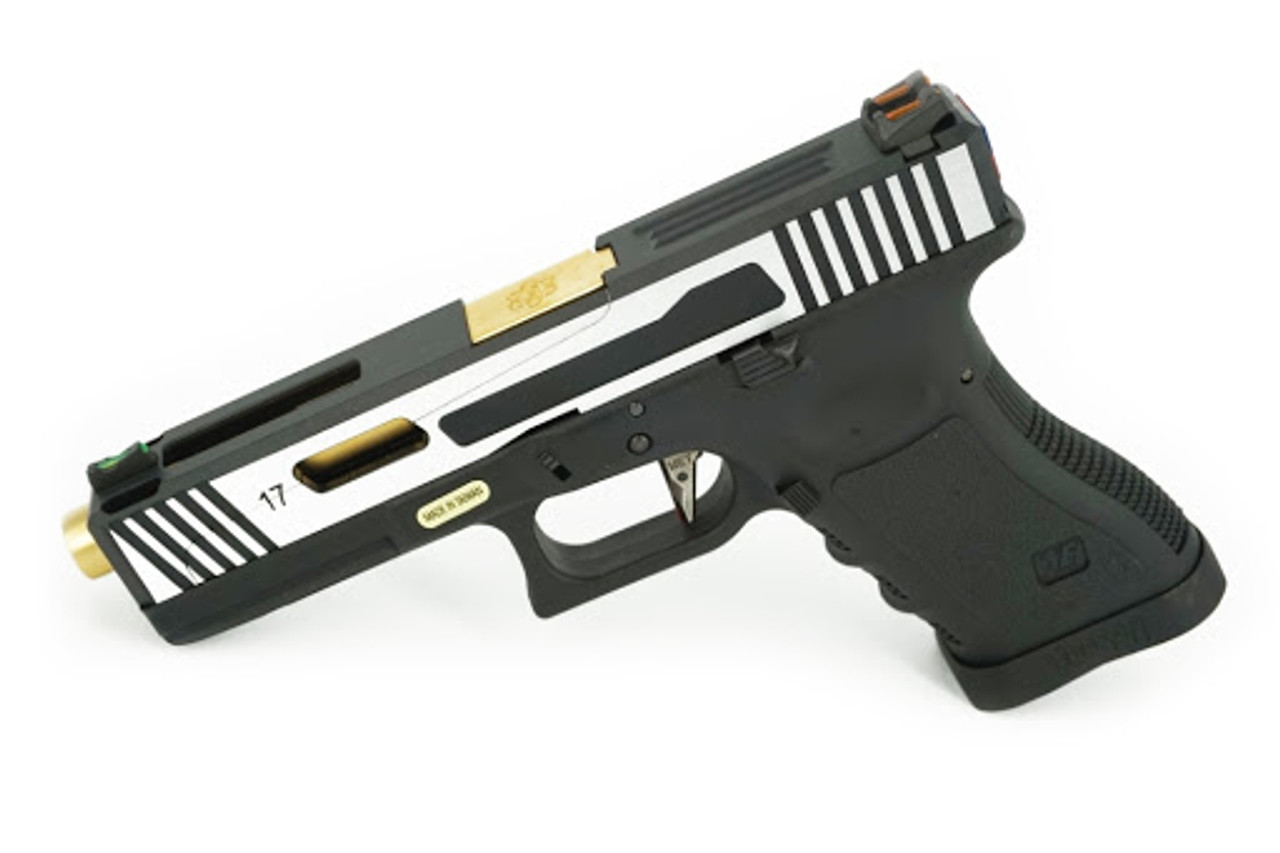 WE Custom 17 Series Hi-Speed GBB Pistol - Silver