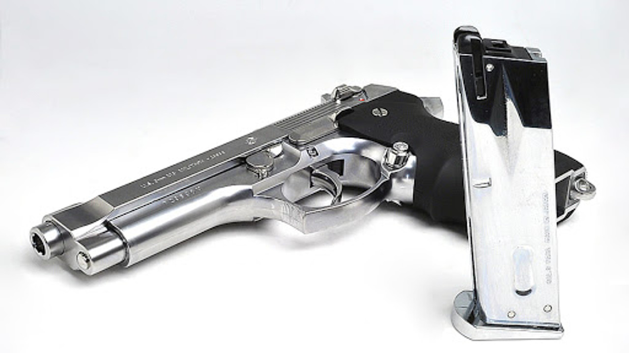 Tokyo Marui M92f Chrome Stainless GBB Pistol