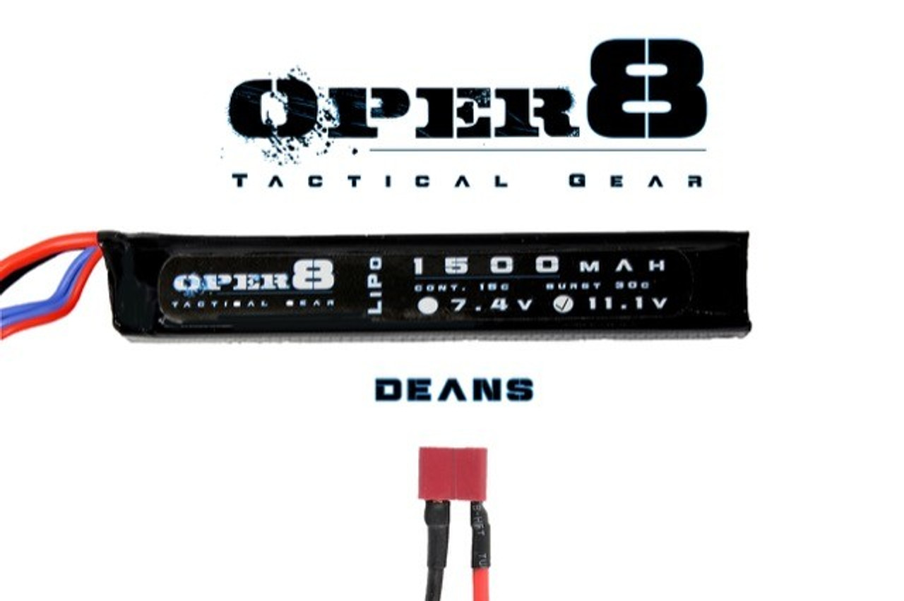 Oper8 11.1v 1500MAH LiPo Stick - Deans 