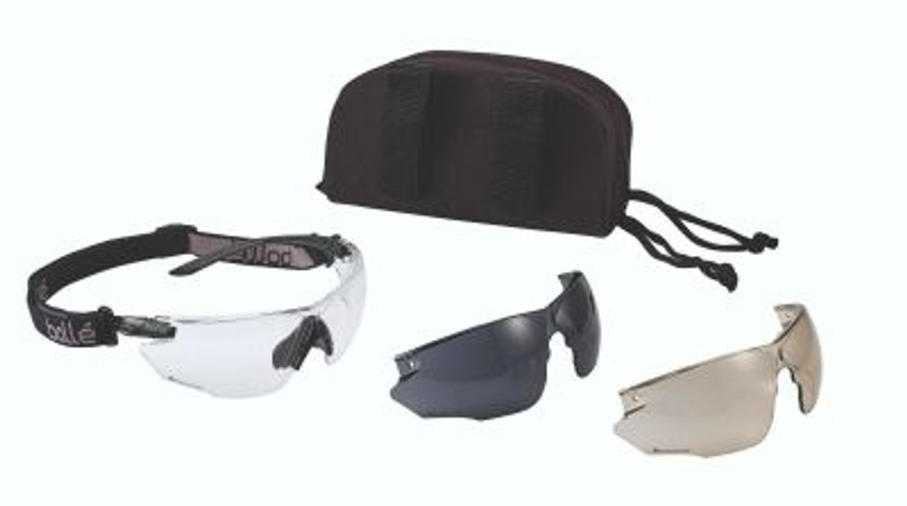 Bolle Combat Kit Platinum Clear Military Safety Glasses
