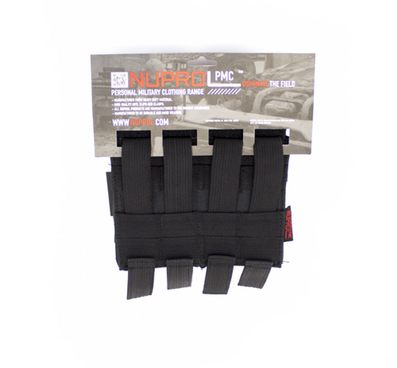 Nuprol PMC M4 Double Flap Lid Mag Pouch - Black