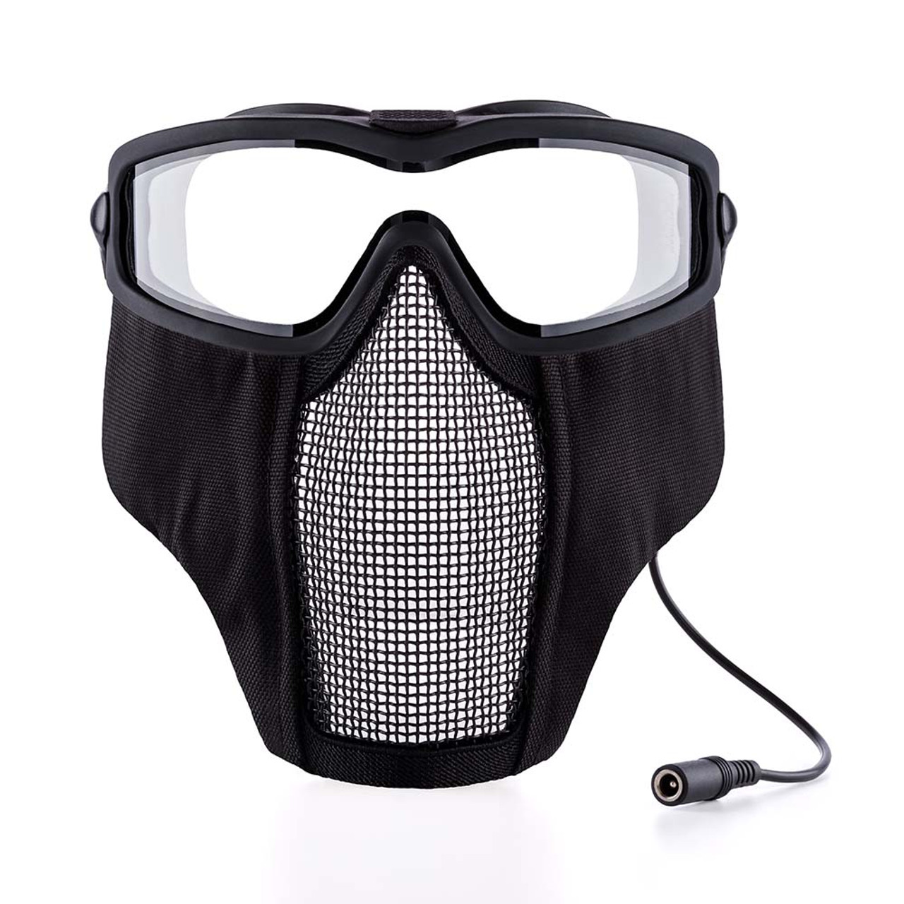 Mask Solutions - Anti-Fog Full Face Mask 2.0 - Black (Clear Lense/Left Sided Cable) 